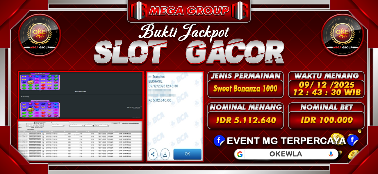 Bukti JP situs Okewla hari Selasa, 09 Desember 2025