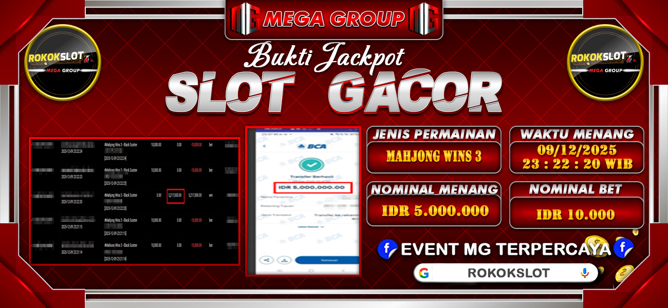 Bukti JP situs Rokokslot hari Rabu, 10 Desember 2025